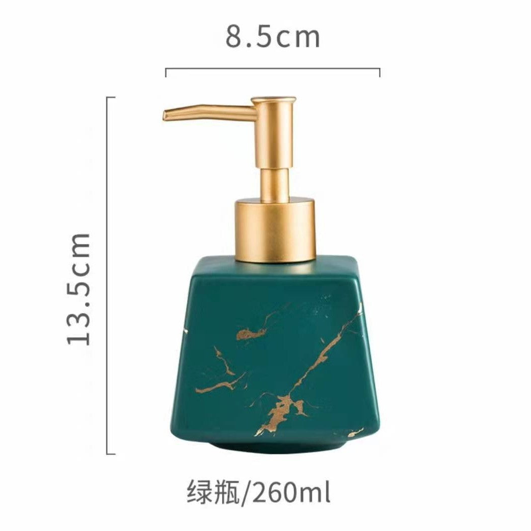 Marble Ceramic Bathroom Dispenser Bottle