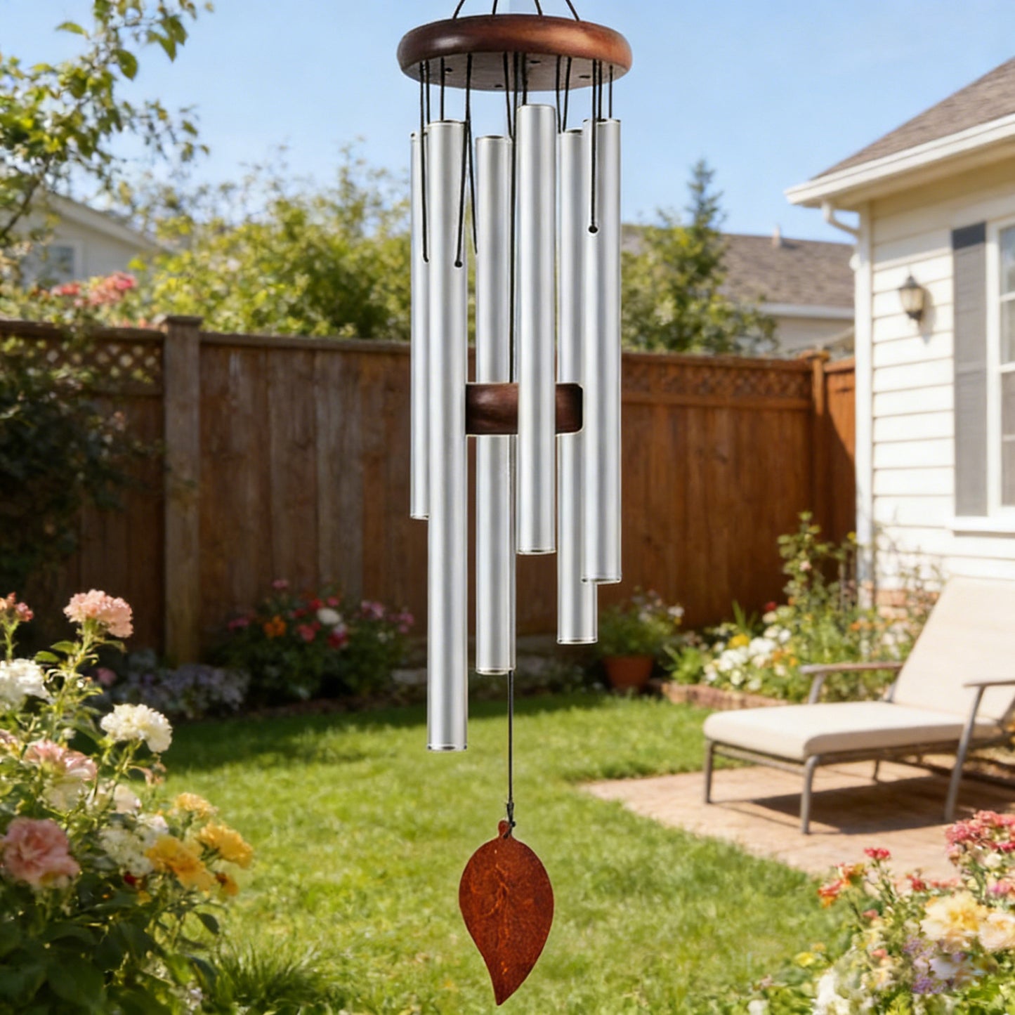 Retro Aluminum Wind Chime — Six-Tube Deep Tone