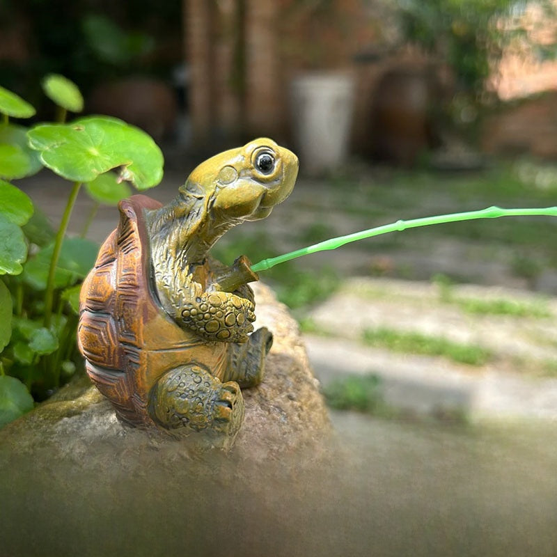 Fishing Turtle Garden Decoration Ornament