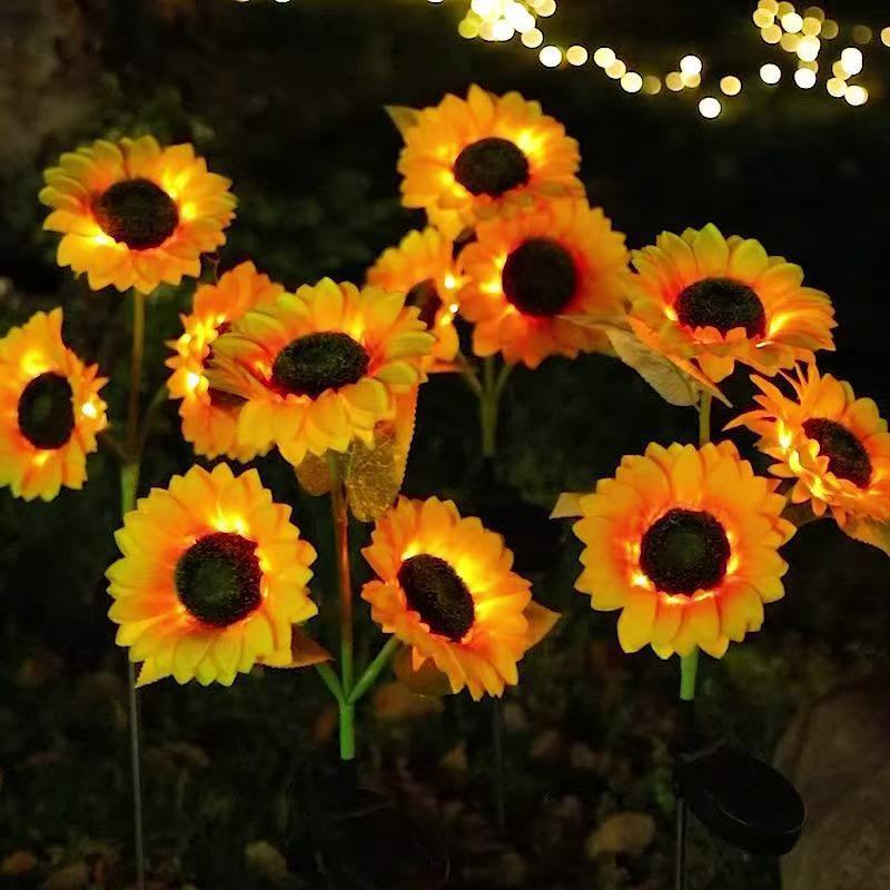 Solar Sunflower Garden Light — Outdoor LED Decorative Flower Stakes for Pathways & Yard