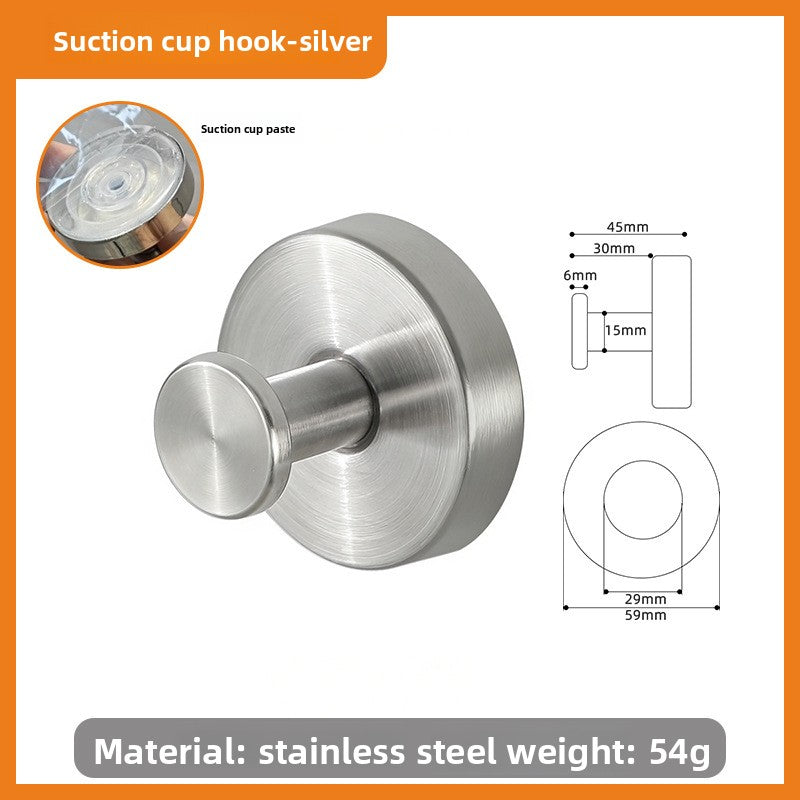Stainless Steel Suction Cup Hook for Household Kitchen Bathroom