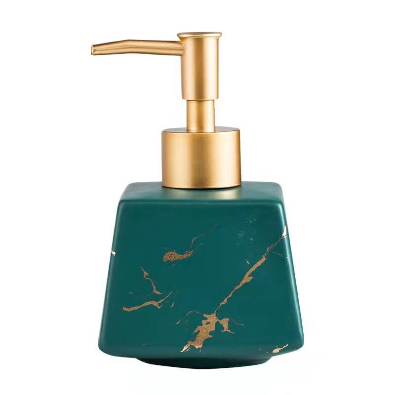 Marble Ceramic Bathroom Dispenser Bottle