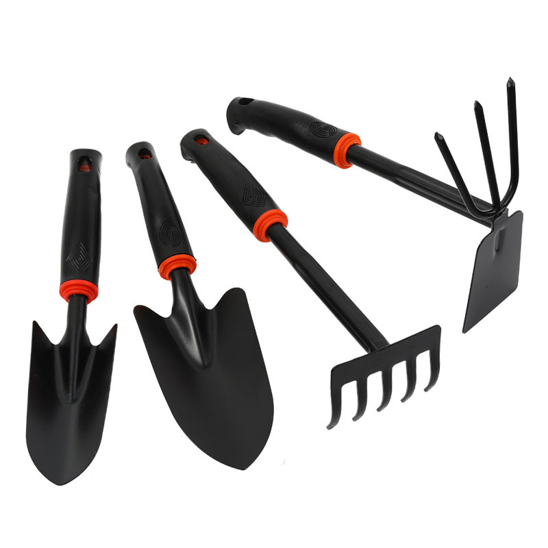 Garden Hand Tools — Heavy-Duty Carbon Steel Shovel, Rake, Hoe & Cultivator