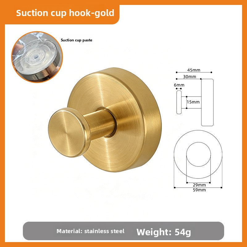 Stainless Steel Suction Cup Hook for Household Kitchen Bathroom