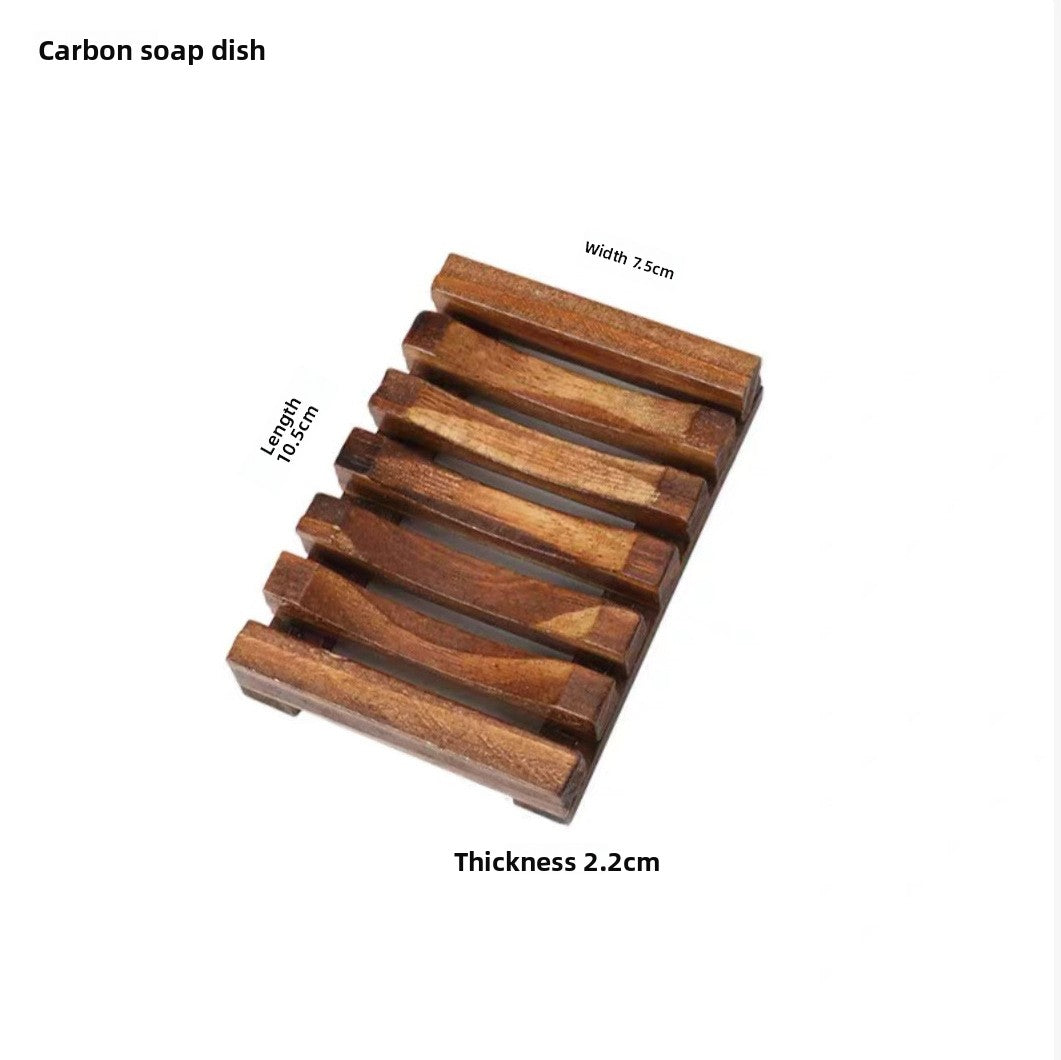 Bamboo Wood Soap Rack with Drainage for Bathroom