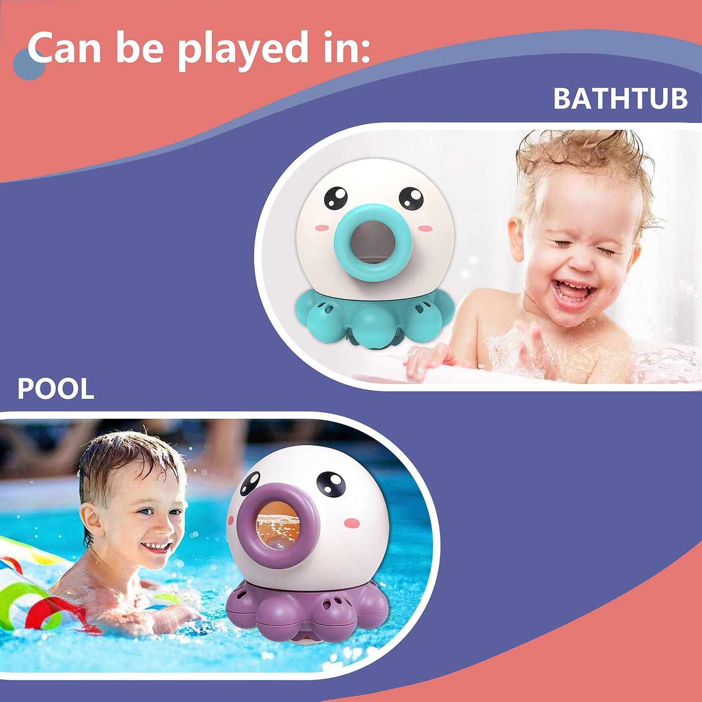 Water-Spraying Octopus Baby Bath Toy