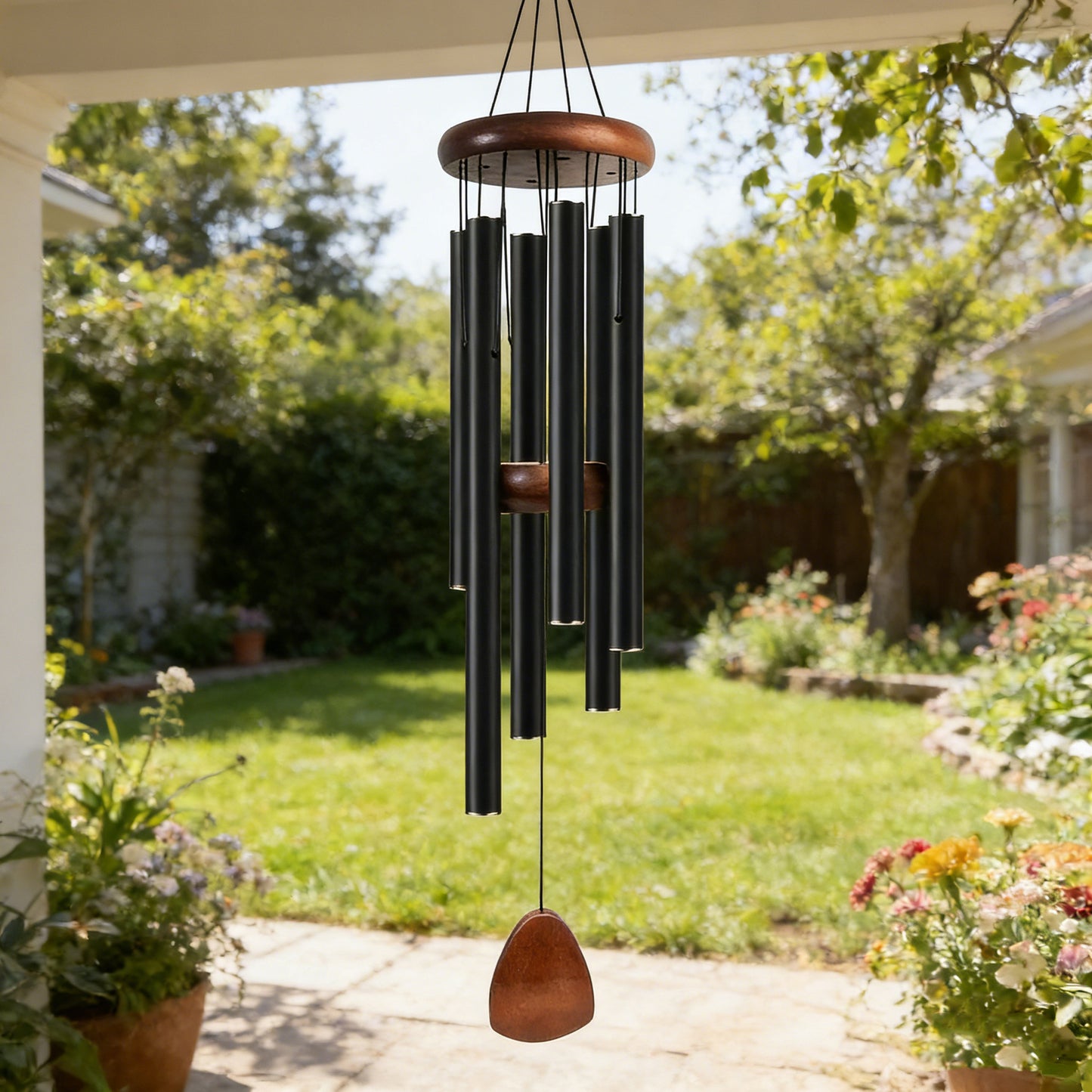 Retro Aluminum Wind Chime — Six-Tube Deep Tone