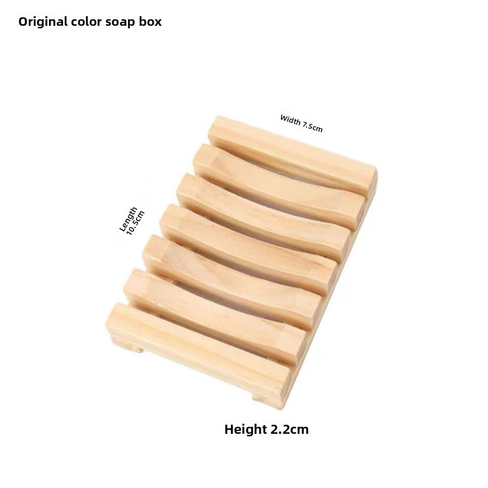 Bamboo Wood Soap Rack with Drainage for Bathroom