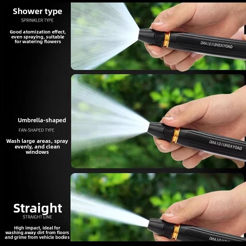 High-Pressure Garden Hose Nozzle — Adjustable Spray Gun for Watering & Car Wash