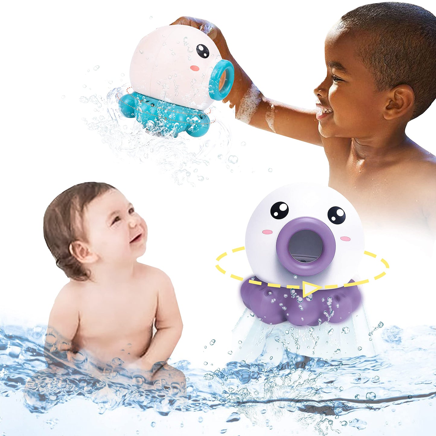 Water-Spraying Octopus Baby Bath Toy