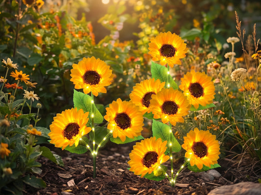 Solar Sunflower Garden Light — Outdoor LED Decorative Flower Stakes for Pathways & Yard