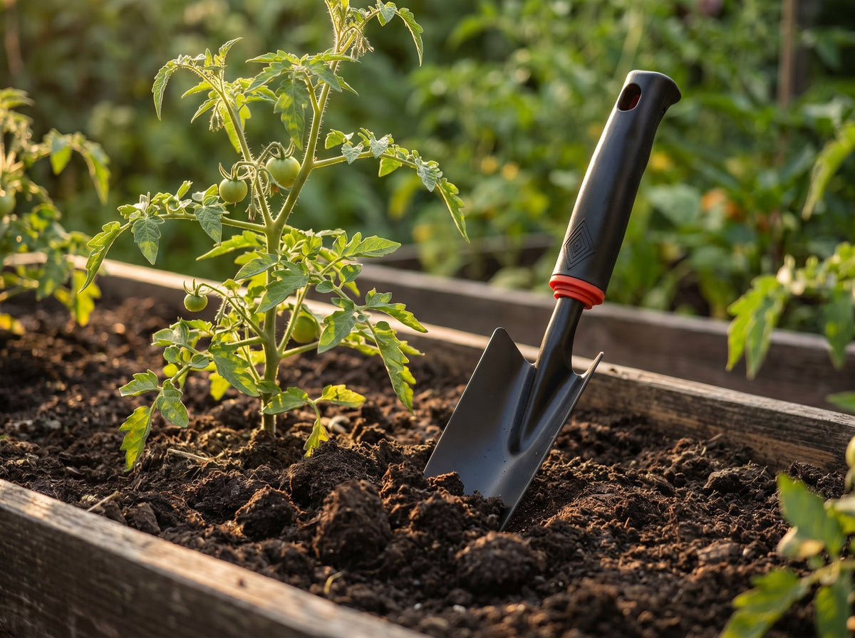 Garden Hand Tools — Heavy-Duty Carbon Steel Shovel, Rake, Hoe & Cultivator