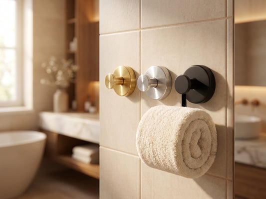 Stainless Steel Suction Cup Hooks — No-Drill Wall Hooks for Bathroom & Kitchen