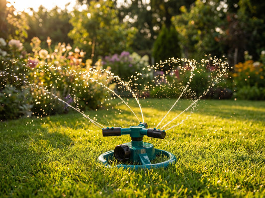 360° Rotating Garden Sprinkler — Automatic 3-Arm Lawn & Yard Watering Nozzle