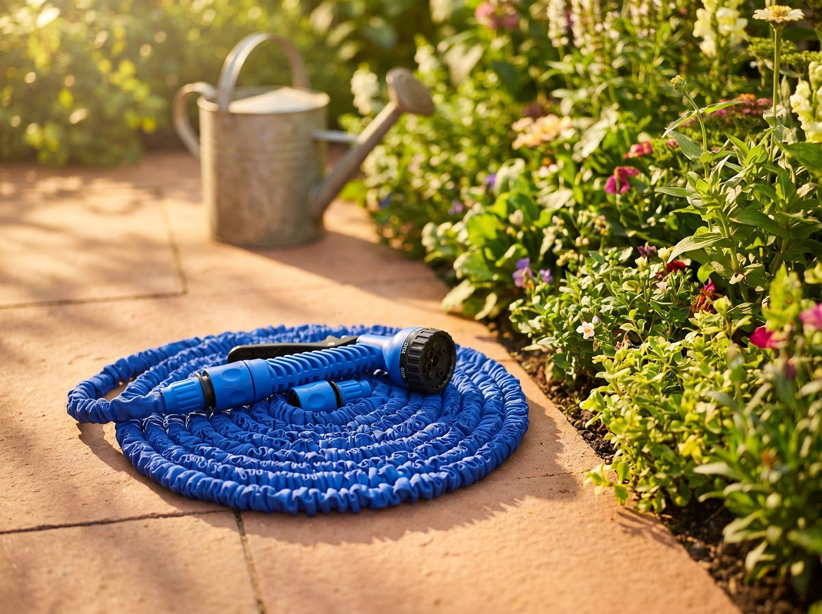 Expandable Garden Hose with Spray Nozzle — No-Kink Flexible Water Hose (25–200ft)