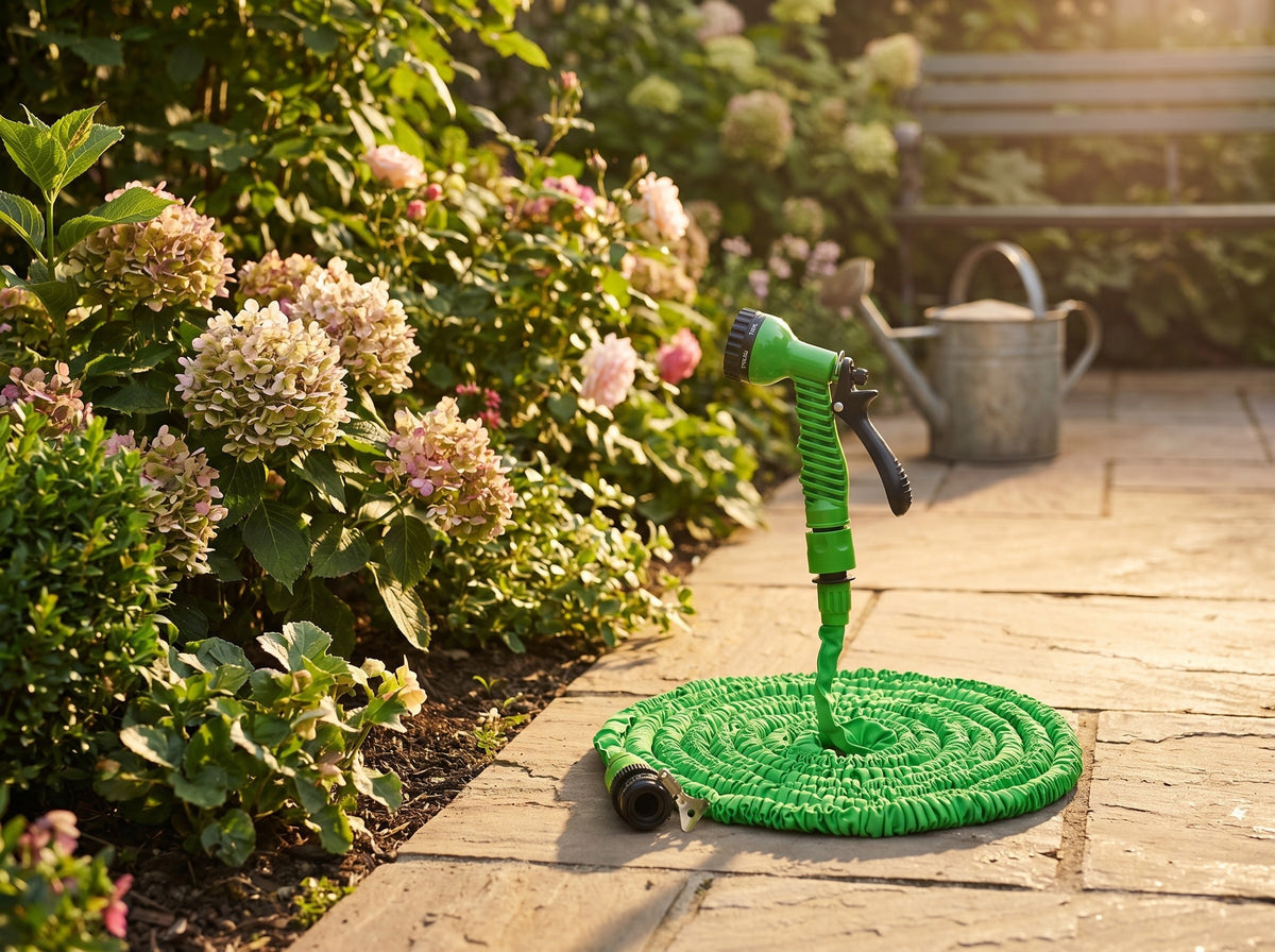 Expandable Garden Hose with Spray Nozzle — No-Kink Flexible Water Hose (25–200ft)