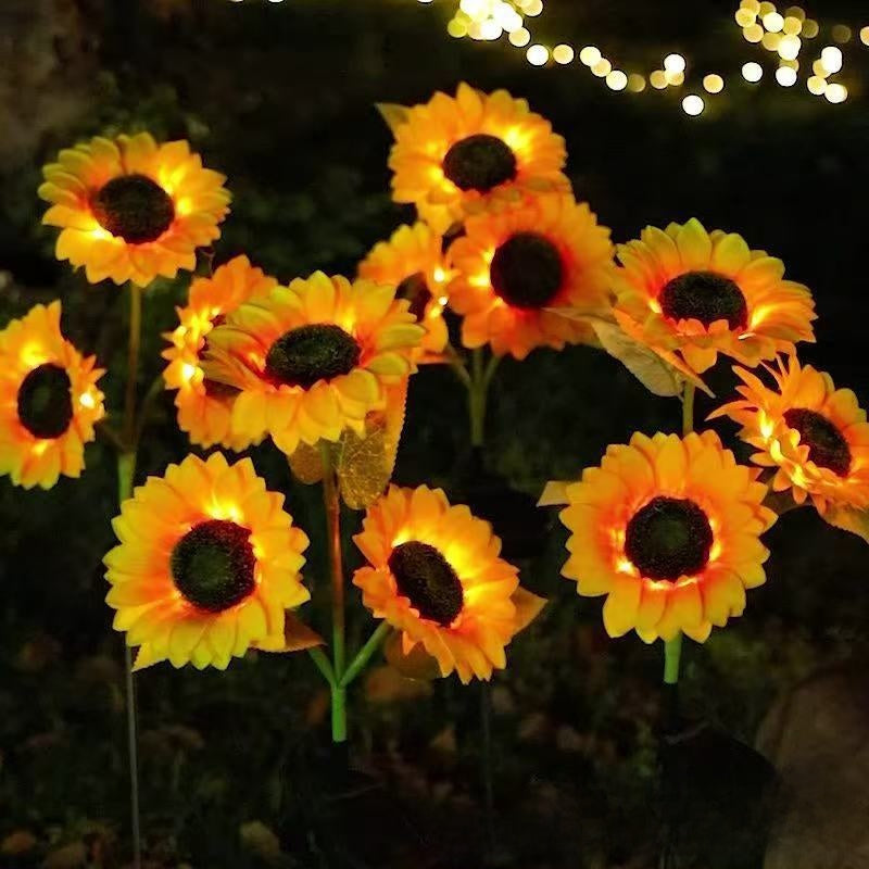Solar Sunflower Garden Light — Outdoor LED Decorative Flower Stakes for Pathways & Yard
