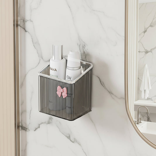 Wall-Mounted Bathroom Organizer — No-Drill Storage Rack for Toiletries & Essentials