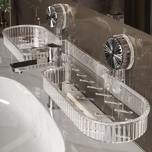 Suction Cup Bathroom Rack — No-Drill Shower Storage
