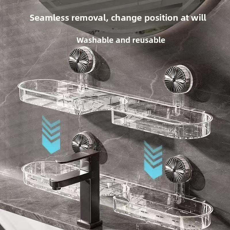 Suction Cup Bathroom Rack — No-Drill Shower Storage