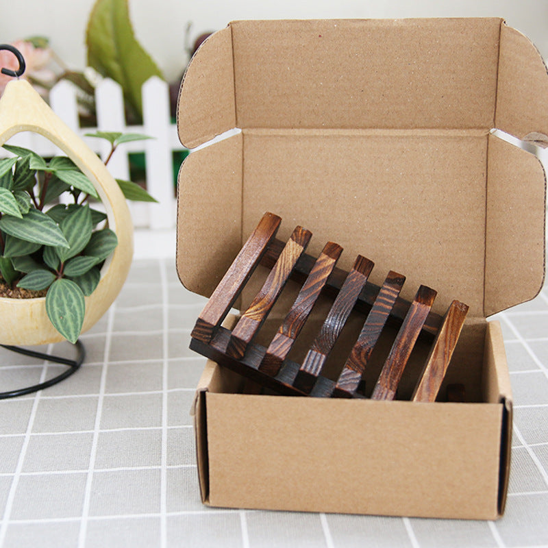 Bamboo Wood Soap Rack with Drainage for Bathroom