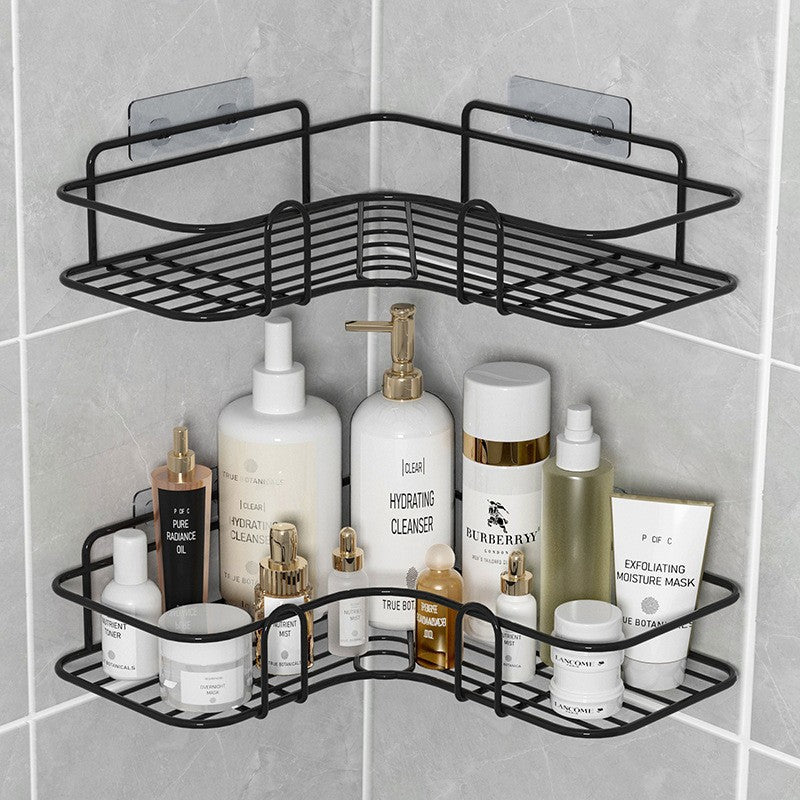No Drill Bathroom Corner Storage Rack