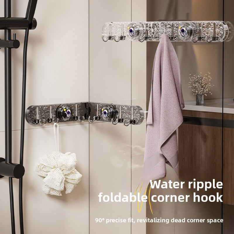 Foldable Astronaut Suction Cup Hook Rail for Bathroom Kitchen