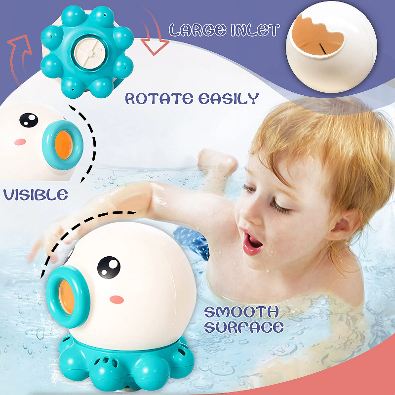 Water-Spraying Octopus Baby Bath Toy