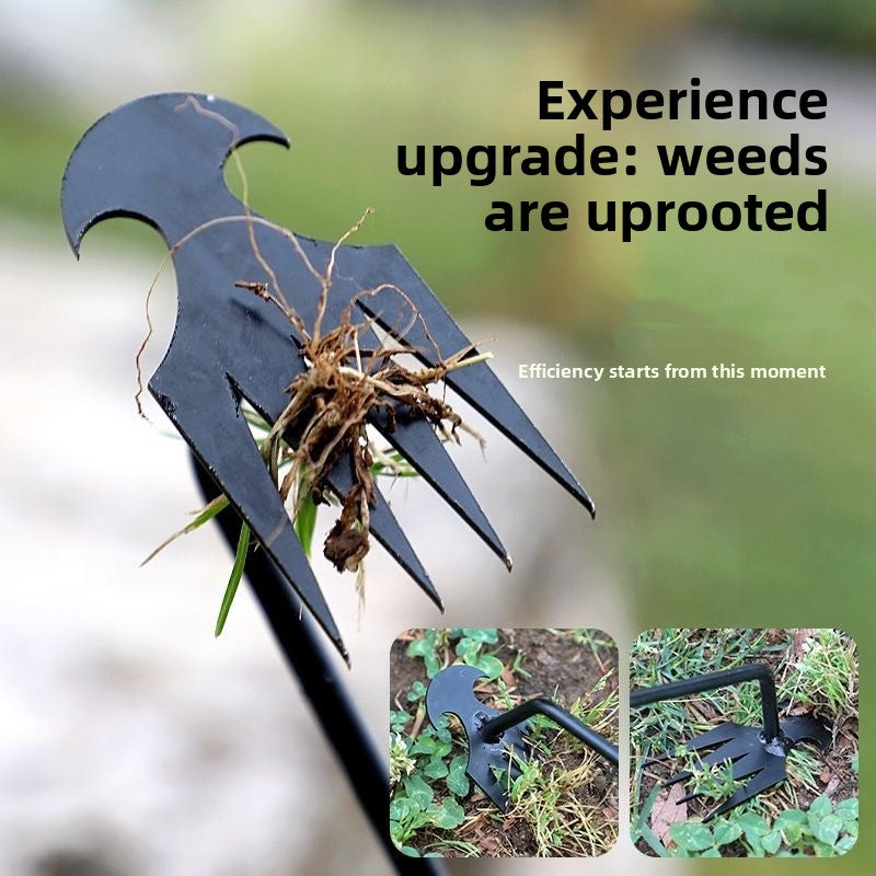 Garden Weeding Tool with Root Puller — Ergonomic Hand Weeder for Easy Weed Removal