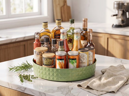 360 Rotating Seasoning Rack on a kitchen counter