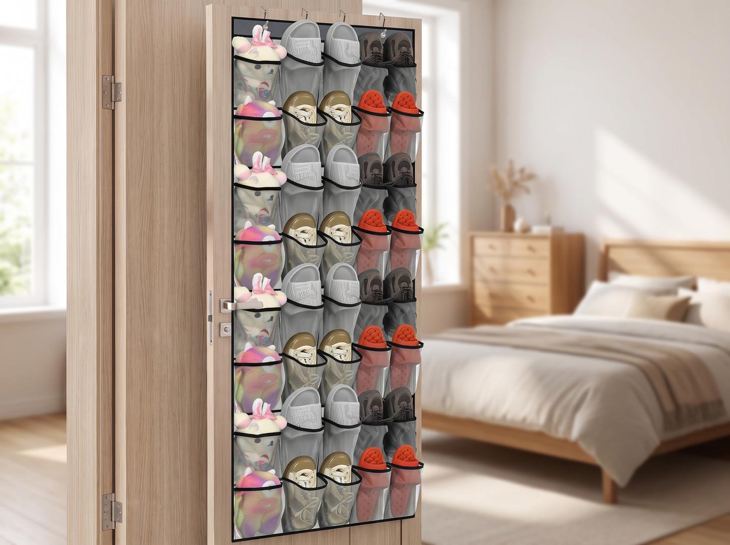 Multi-Compartment Door Hanging Organizer pocket detail