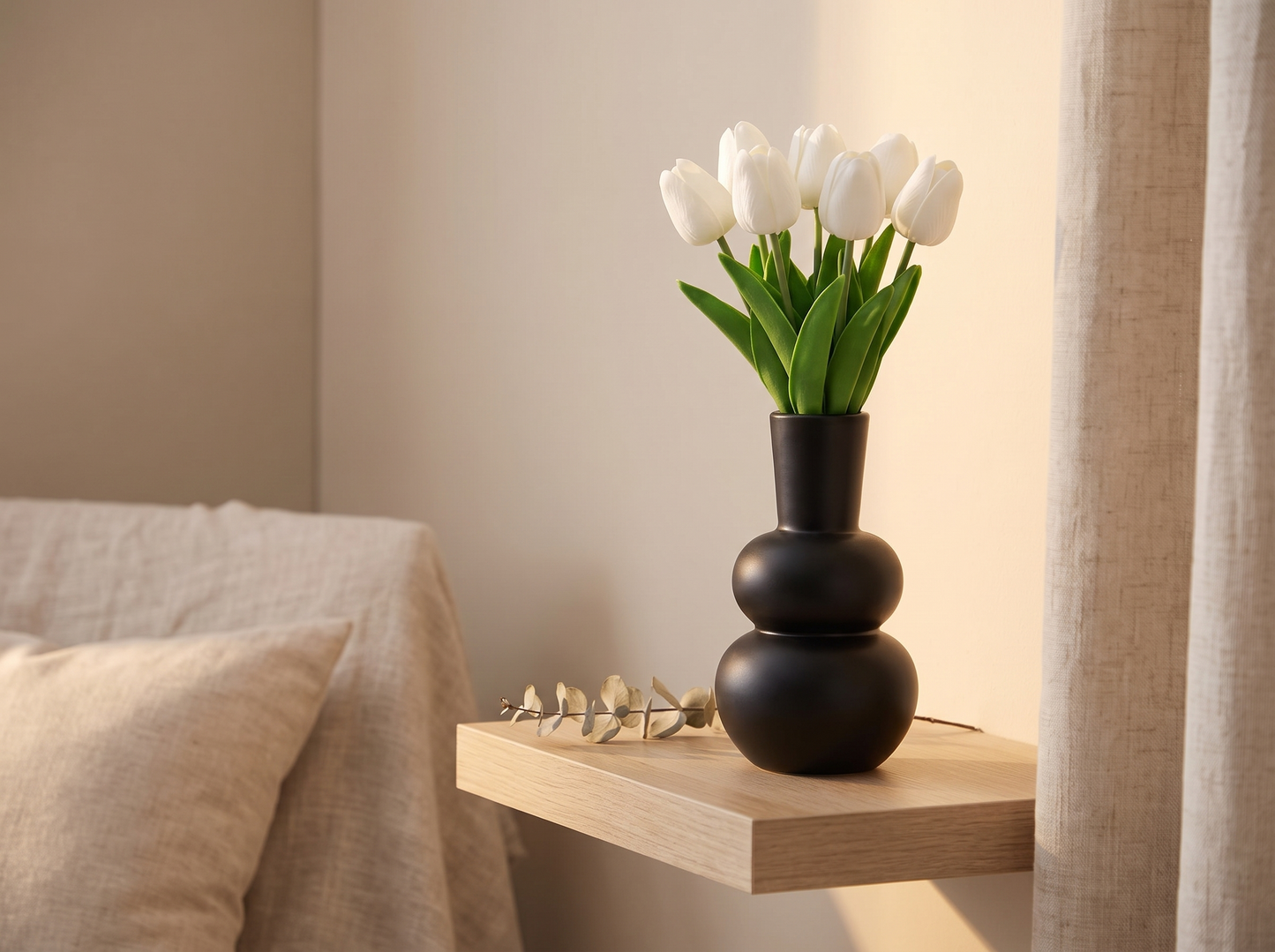 Wabi-Sabi Style Plastic Vase on a shelf
