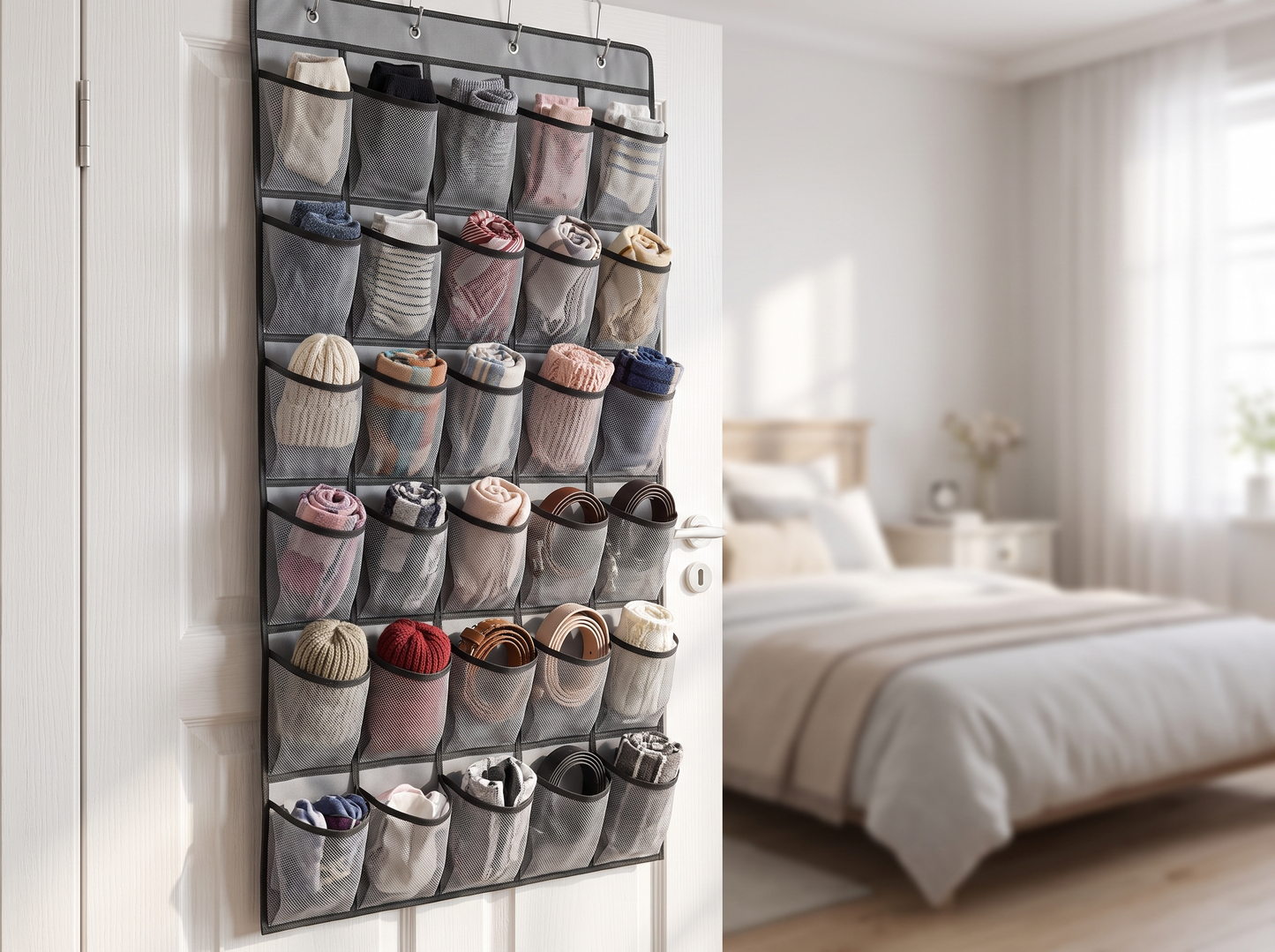 Multi-Compartment Door Hanging Organizer pocket detail